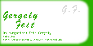 gergely feit business card